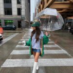 Jami Alix Instagram - i’m literally just a girl who wants to frolick around in the rain with a cute umbrella and knee high boots just to stop traffic!!! @pacsun #pacpartner ☔️🌧️ outfit links in stories & highlights duh
