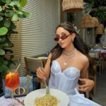 Jami Alix Instagram - swipe for me being really hot while slurping up cacio e pepe 🍝!