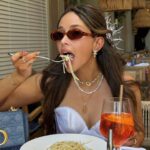Jami Alix Instagram – swipe for me being really hot while slurping up cacio e pepe 🍝!