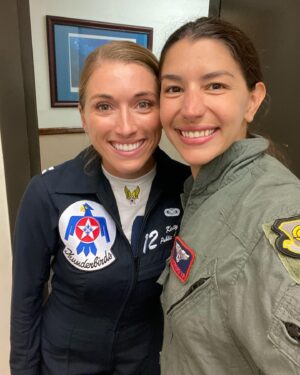 Jamie Gray Hyder Instagram - Still processing yesterday’s once-in-lifetime #F16 flight w/ the @afthunderbirds 🤯 So incredibly grateful for my time on the ground & in the air with one of the most impressive segments of our U.S. Armed Forces. Made it through the entire Thunderbird program, pulled 9Gs & even got to fly us through a roll and loop!
•
HUGE thank you to my pilot @thunderbird.8, to #PAO @kaity44 & to the rest of the #Thunderbirds team for the opportunity. I’ll never forget it!!! Beyond #bucketlist. #USAF
