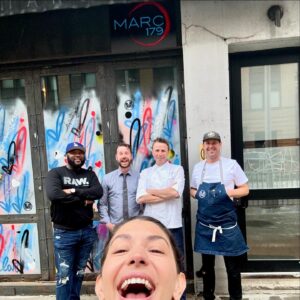 Jamie Gray Hyder Instagram - Been having a blast in the kitchen!! 💃🏻 Grateful for these knuckleheads and their patience, as I continue to ask a million questions daily 👩🏻‍🍳 Make a res to come see us at @marc179nyc, May 16th-18th!!