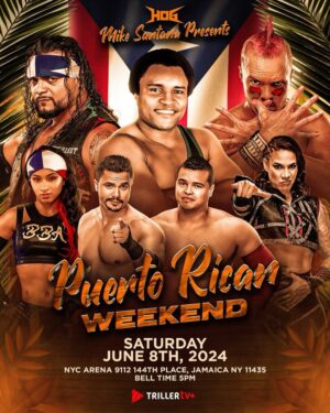 Jamine Benitez Instagram - 🇵🇷2 MORE DAYS🇵🇷

This very special and first of its kind event takes place. 

Lots of passion and hard work went into putting this together. We can’t wait to honor and celebrate the past, present and future of Boricuas in this great sport we all love. 

This Saturday. 
NYC Arena
Mike Santana Presents 
PUERTO RICAN WEEKEND

Tickets: LINK IN BIO 
Streaming: @fitetv
