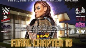 Jamine Benitez Instagram - Looking forward to making my return to NHPW @perthprowrestling and debut in Matamata, NZ on dec 3rd!!! 

Tickets available now
https://www.eventfinda.co.nz/2022/live-pro-wrestling-final-chapter-13/matamata

#OGBADASS
#waikato #wrestling #nz #perthwrestling #countdown #