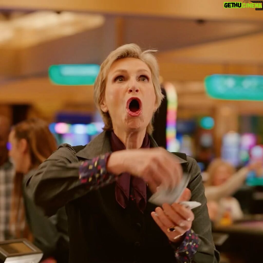 Jane Lynch Instagram - The name of the game is "52 Card Pick-Up". 🃏#MayorJane #Funner #HarrahsSoCal