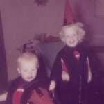 Jane Lynch Instagram – Scary! Jane and Julie in the early 1960s. 🎃🧙‍♀️🧹