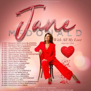 Jane McDonald Instagram - I’m so excited to officially announce my 2024 tour With All My Love. Visit my website to sign up now for pre-sale tickets!
