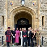 Jane Moore Instagram - We had an incredible after hours peek at the Crown Jewels last night courtesy of the Yeomans and their partners who live and work at the Tower of London. Such a special evening and thankfully, after dinner, they let us back out again… @kayeadamsofficial @charlenewhite @natalieedwards_tv #toweroflondon #yeomans #beefeaters #crownjewels