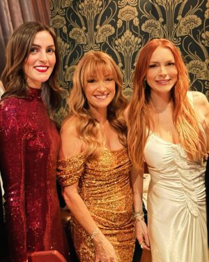 Jane Seymour Instagram - Sláinte! 💚 Had a great time at the #IrishWish premiere! Here are some after party pics with @lindsaylohan and @aliana, @janeendamian (our talented director), and the whole Lohan crew! Mark your calendars for March 15th! @netflixfilm
