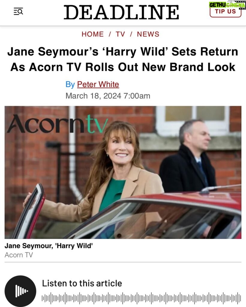 Jane Seymour Instagram - It’s official! 🎉 Check out the @deadline article in my Instagram Stories for a big reveal! 😉 #HarryWild