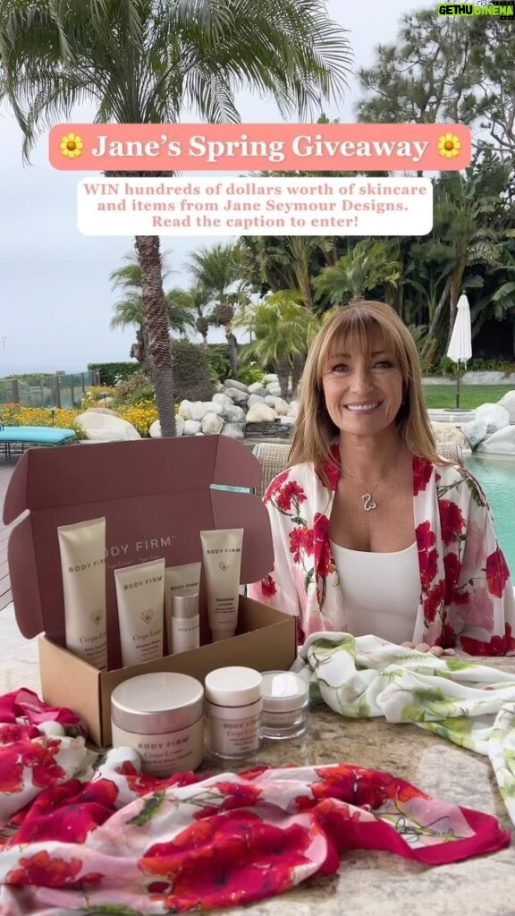 Jane Seymour Instagram - 🌸 GIVEAWAY CLOSED 🌸 We are no longer accepting entries. See details below👇 Enter Jane’s Spring Giveaway for a chance to WIN a prize package of Crepe Erase Products and items from Jane Seymour Designs.   To enter, here’s what you have to do ✨ Follow @janeseymour ✨ Follow @crepeerase ✨ Comment your favorite flower emoji and tag a friend. Limit one (1) Entry per Instagram account. ✨ For one bonus entry, share this post to your Instagram Stories and tag @crepeerase. This contest runs now until April 15th. Good luck, everyone! One grand prize winner and two additional winners will be chosen via random electronic draw within 7 days of the contest’s end. No purchase necessary. Must be over 18 years of age and a US resident to enter. Odds of winning depends on number of eligible entries received. Prize must be accepted as awarded. Some restrictions and conditions apply. Per Meta rules, we must mention this is in no way sponsored, administered, or associated with Meta. By entering, entrants confirm they are 18 , release Meta of responsibility, and agree to Meta’s terms of use.   Find more information about this contest, including full prize details and official contest terms and conditions, please visit the link in our bio.   ⚠️ As a reminder, winners will only be contacted by this account page. Beware of fraudulent attempts by unauthorized individuals impersonating our accounts. We will never request sensitive information or payment from winners.⚠️   #bodycare #springgiveaway #giveaway #springsweepstakes #crepeerase #janeseymour