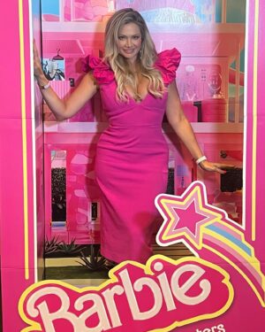 Janelle Pierzina Instagram - Went to the Barbie Premier party last night! The movie was so good! Highly recommend seeing it! #barbie #barbiemovie 💕
