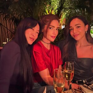 Janet Montgomery Instagram - Best friends from every angle, continent, mood and decade. Proof that we just keep getting finer with age 💜❤️🖤