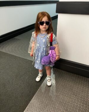 Janet Montgomery Instagram - 1460 days of Sunday. 
There are no words for how grateful I am to be your Maman, getting to watch you grow and make your mark on this world is such a privilege. I won’t forget how lucky I am. Happiest of birthdays my sweet, sassy, sensitive Sunday, now stop growing so quickly! #4