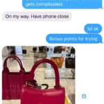 Janice Dean Instagram – Asked my husband to pick up a pink handbag to match a dress for an event I’m going to this weekend. I sent him a picture of what it looks like and told him to just ask someone for help.  He said he would do it.  4 stores, several calls and these texts.  I married well.  Husband of the year.