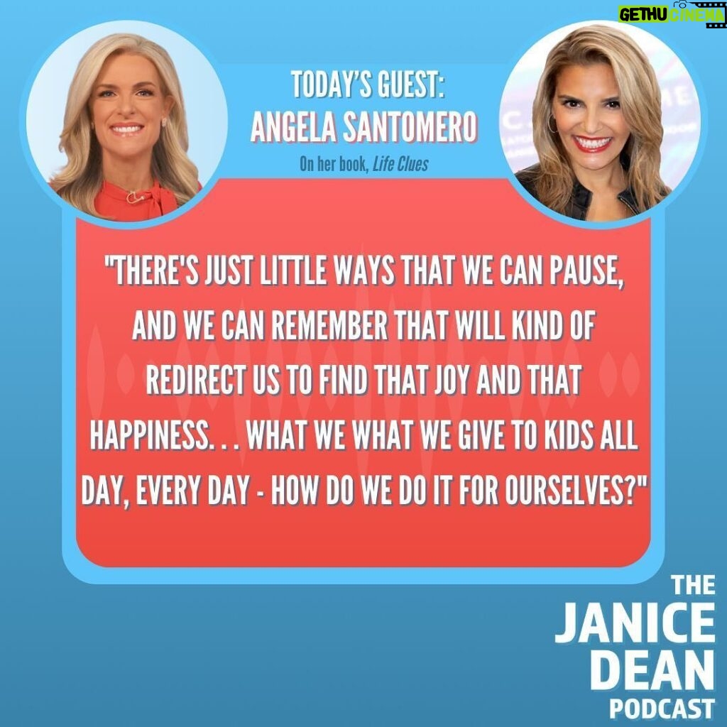 Janice Dean Instagram - @angelasclues has created some of the most brilliant children’s shows on TV, and she writes about why lessons kids learn apply to all ages in her book “Life Clues: Unlocking the Lessons to an Exceptional Life.” It was a joyful and optimistic conversation. Copy and paste link here: https://radio.foxnews.com/2024/05/20/timeless-lessons-from-your-childhood/