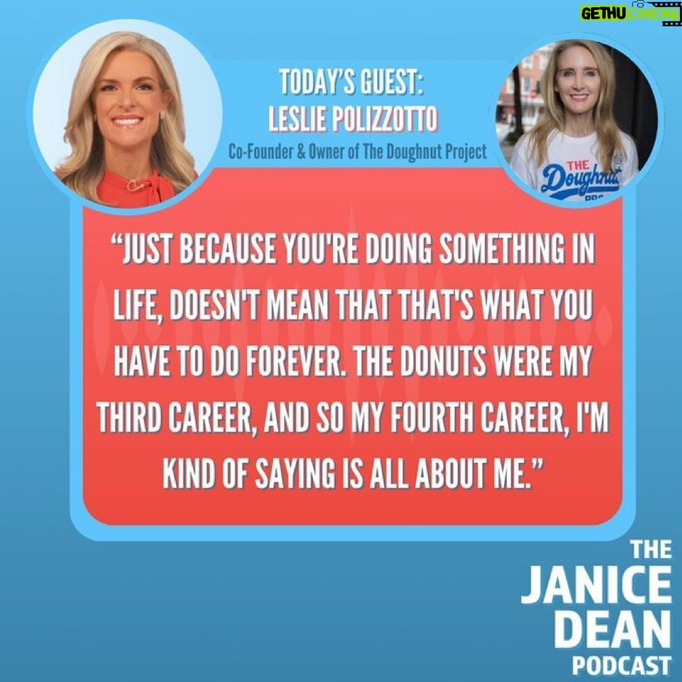 Janice Dean Instagram - Loved my conversation with @thedoughnutproject founder Leslie Polizzotto about her passion that became a successful business in NYC. She explains the unexpected journey from lawyer to 🍩 chef, and how she’s planning to share her recipes for a future project. Link here: https://radio.foxnews.com/2024/06/03/the-rise-of-the-doughnut-project/