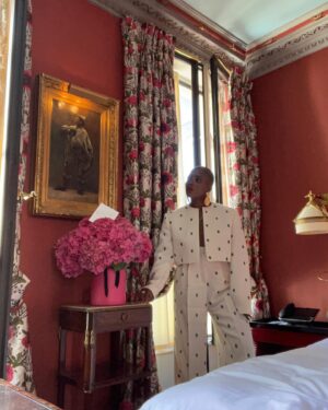 Janicza Bravo Instagram - Because timeliness has always been my strong suit. Monday, Monday was all I hoped it would be. Where @danielroseberry leads, I will follow. Friend of the house, @schiaparelli