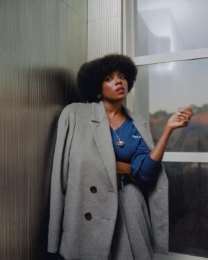 Janicza Bravo Instagram - Thanks @presentspacemag for having me 
As seen by @ryanpfluger 
Head by @_uncle__lee_ 
Face by @makeup_annak 
Hands by @riysnails_ 
Dressed by @elidad
