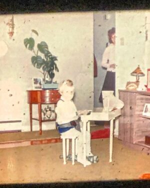 Jann Arden Instagram - I prefered having my holster on and one foot on my machine gun when I played piano....the little round table behind me, lives in my house-