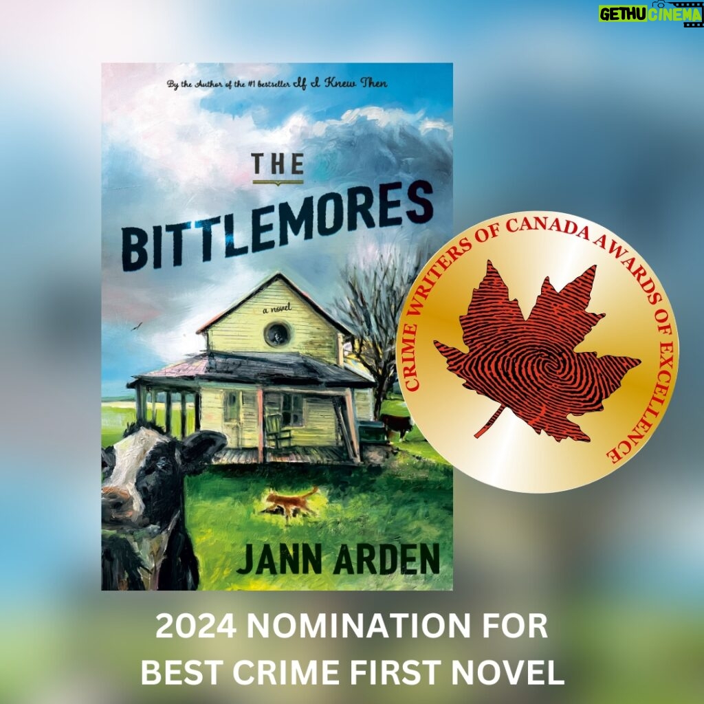 Jann Arden Instagram - Congrats to Jann! The Bittlemores has been nominated for a @crimewriterscanada Award in the category of Best Crime First Novel! #canadianmystery #crimefiction #reading