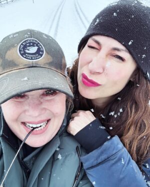 Jann Arden Instagram - We managed to go for a walk. @cynthialoyst #jannsroad #snowedfordays