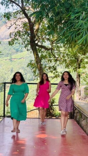 Janvi Byju Instagram - When we swap microphones for dance shoes, this is what happens 🥴 Watch out till the end to know what happens when singers hit the dance floor!! 🥲😂❤️ 
Here’s to happy travels and cheers to many more! 🥰

📍 @koodaram_munnar 

#munnar #koodaram #koodaramcamping #koodarammunnar #munnardays #bestpeople #travel #travellovers #friends #musicians #dancecover #trendingreels #azhakiye #marryme #singerdancer