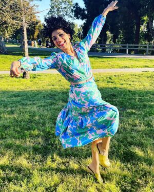 Jasika Nicole Instagram - Its my birthday!!!! Welcome, welcome 43! My birthday has always been my favorite holiday of the year but as I get older it has become even more important to celebrate, with real joy and sincerity, all my years. We live in a culture that has historically shamed women for surviving and even thriving as they get older, a fact that continues to shock me as I feel myself get stronger, wiser, more thoughtful, more open to my community, more rooted in who I am and who I want to keep growing into. How could the world not want to celebrate this, too? But there’s the rub- it’s harder to control people when they realize their worth isnt, and was NEVER, connected to the systems put in place by the patriarchal powers that be. I know that unlearning the internalized misogyny/homophobia/racism/fat phobia we’ve been fed all these years will be a lifelong journey but if this is the stuff that keeps making me feel connected to myself and proud of who I am, then BRING IT 🙏🏽My birthday dress this year is the #nicksdress (up to 60” bust, 63” hips) by one of my favs, @closetcorepatterns in an Egyptian cotton from @blackbirdfabrics that I bought during their Black Friday sale last year. I had enough fabric leftover to make CJ a matching gosling shirt by sew sew def patterns and we got a cute pic with our neighbor’s dog who also got the color story memo 😂 This year I want to make more room for writing in my life so I’m getting back into blogging (yay!) and I’ll share more about making this dress soon when I reveal my site makeover later on this month. For now, welcome spring, welcome creative inspiration in whatever shape it takes, welcome rest and welcome peace!