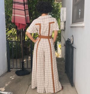 Jasika Nicole Instagram - (First of all, the umbrella in the background of these pics is so distracting I almost didn’t post them but then I remembered that I’m a recovering perfectionist and this is just an opportunity to luxuriate in my humanness lol). Second of all, it’s my birthday! This Aries is welcoming 44 with bright eyes, an open heart, and so. much. gratitude. I love myself. I love the relationships I have cultivated over the past few years. I love my life’s journey, even when it’s been bumpy and full of question marks. I love all the years that got me to where I am now. I am so lucky 🥹!!’ This is another version of the #knowme2027 jumpsuit in a meticulously pattern-matched checked fabric from @blackbirdfabrics , topped off with a brown linen from my stash. Big fan of this pattern, no mods and fit is amazing, plus great pockets (instructions a little questionable/unclear at times which I highlighted in my previous make). Woke up to so many incredible messages of love and sweetness from people on this app- thank you all so much for taking time in your day to throw some love on me 🥹 Thanks to all my friends that were a part of my special surprise day today and thanks the most to @savageblackout who is already making 44 stand out as big, bold and beautiful! I love you so much ❤️
