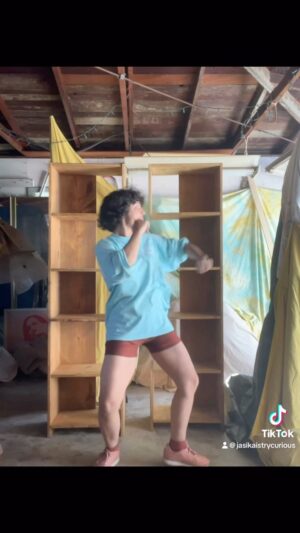 Jasika Nicole Instagram - I finally made a gay audacity video 😂 I want it to be known that my audacity is primarily black, femme and cheap, but it definitely intersects with my queerness, too! After getting the cracked ceiling and walls in our office replaced and painted, I decided the room deserved a nice, new bookshelf in lieu of the unsturdy aluminum one we had had for 10 years. But all the nice RTW bookcases I found were upwards of $1500 a piece (we needed two) and I didn’t want to get something cheap from ikea that might not last as long as I needed it to (no shade to ikea- I love that store, but many of their items can be categorized as fast furniture and I wanted something with more longevity). I found the Puzzle Bookshelf plans at @anawhitediy ‘s website, my favorite for free, accessible furniture plans, and I have been making her projects ever since I learned how to build furniture from her book, The Handbuilt Home, of which I am a huge fan. The shelves took about 3 weeks to build cause I was working on my own and trying not to rush the process, and cost me something around $500-$600. I decided to turn the removable cubbies that connect the bookcases into cabinets with doors so I could hide our printer and files and after reading @dabito ‘s home dec book, I was inspired to use caning for the doors to elevate the look and add another organic dimension to the build- Bear wanted the room to feel like they were in a beautiful woodsy area with dappled sunlight filtering through the trees, and the caning lends itself to that aesthetic so nicely. Although I was so sick of this project in the last leg I am utterly pleased with how gorgeous this project turned out and I am pleased by my own tenacity and stubbornness to see it the end. This isn’t the most complicated build I’ve made but it’s physically the biggest and my oh my the Learning Successes™️ I had throughout could fill a book! Here’s to tapping into your own delusional maker audacity that, with a little patience and a lot of gumption, can become a reality too! ❤️❤️❤️