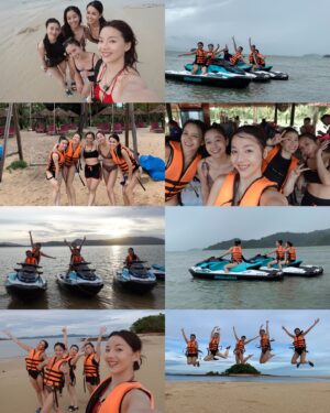 Jasmine Sim Instagram - still can’t believe this is our first girls trip 🥳🎉🥹 

my #rideordie #rideanddietogether 🌊