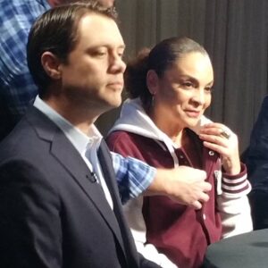 Jasmine Guy Instagram - Me in my @thequadbet gear with #jasoncarter....Yes! Jimmy Carter's grandson on @msnbc tomorrow....all day #politics 
#roundtable