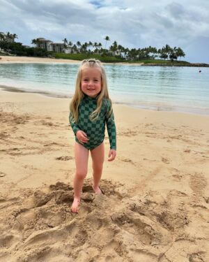 Jasmine Roth Instagram - Day 1 in paradise! ☀️☀️ What’s your favorite way to relax and recharge?  The first day of vacation for me is usually about sitting my butt in a chair and moving the least amount possible.  Ha!  And catching up on emails, texts, and making sure I’m all set to truly “unplug” for the rest of vacation. 🙅🏼‍♀️👩🏼‍💻

I know the option to step away with my family like this is such a privilege and because of that I don’t take a moment of our time together for granted.  I also know it’s just a matter of time until @hazelrothofficial wants to hang with friends, wear non-matching clothes, and do her own thing.  And that’s ok too.  But for right now, I’m cherishing every mom moment with my sweet girl. (And I’m sure @brettrothofficial would also like to hang with friends, wear non-matching clothes, and do his own thing but…NO WAY!  He’s stuck with me. 😂)

#BuildYourHappy #MyWholeHeart #RothFamilyStory