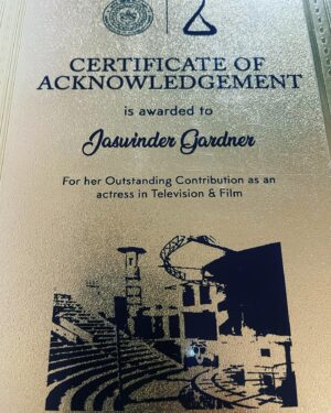Jaswinder Gardner Instagram - OUTSTANDING CONTRIBUTION AS AN ACTOR IN TELEVISION & FILMS 🙏🙏
.
.
.
.
#jaswindergardner #actor #award #acknowledgment #honour #felicitation #outstandingcontribution #outstanding #contribution #films #bollywood #television  #iitkanpur @antaragni.iitkanpur @rhythmdatta #dearcentertainment @onlytaranbajaj