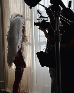 Jazlyn Nicolette Sward Instagram - some bts from Fallen Angel! 

I manifested this film on the floor of my room
after a social interaction that left me feeling empty. I called a friend @official_averi_white the day before the shoot bc I knew I couldn’t put any more on my plate & she was there on set the next day no questions asked. I sat with my mentor for hours trying to make sure I worded this poem so precisely so that my true authentic self could be expressed freely. I burned myself countless times trying to make this wardobe by myself out of random thifted finds. I got to connect with such a talented DP @serrvillasano that took everything that I said/wanted and made it better than I ever could’ve imagined. I sat with this footage for maybe six months bc I didn’t believe in my skills as a editor & wasn’t ready for the world to see it. 

All the work that goes on behind the scenes is just as important if not more important than the Final Cut. This film wouldn’t have been possible without this exceptional crew.