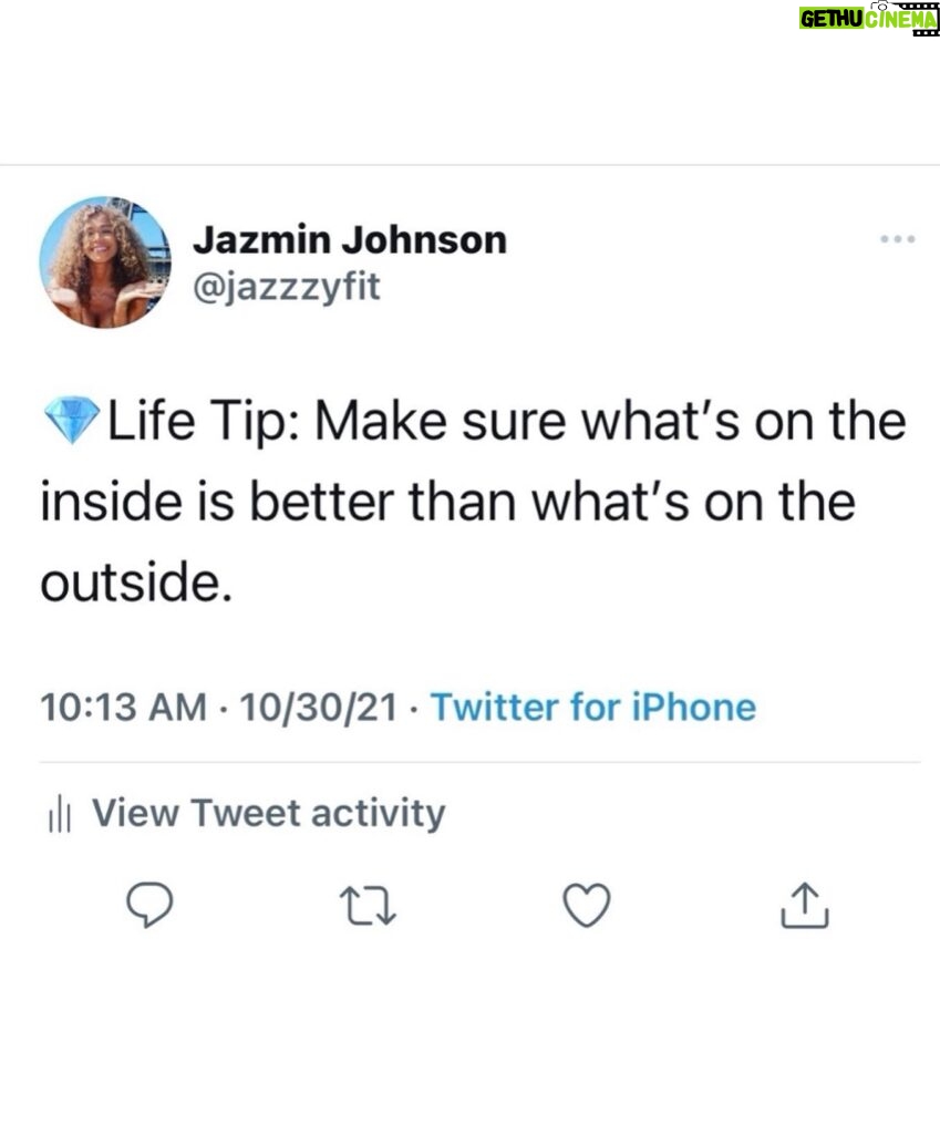 Jazmin Johnson Instagram - Being your best requires diligence, patience, & resilience … just to name a few. I’m committed to my growth & reaching my full potential.