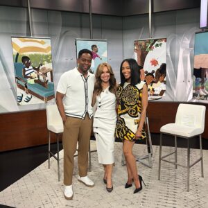 Jazmyn Simon Instagram - 16 hours in New York looked a little like this: land at JFK at midnight, one hour of sleep, 5a call time for glam, 715a call time for @cbsmornings where I became besties with THE @gayleking, saw all the beautiful baby pics (shout out to new dad @vladduthierscbs) then ran over to the @tamronhallshow to laugh and cry with the STUNNING @tamronhall, then jetted over to @newyorklivetv to see our friend @sara_gore followed by a quick bday lunch for @dulehill with our NYC fam (the singing is bad. And I’m the one singing), then back home to LA in time to have a bday cupcake with Levi. PHEW! The day of course ended with me reading REPEAT AFTER ME to Most Perfect Levi. If you haven’t already, please do TWO things- 1) wish @dulehill a happy bday. He spent his entire day promoting our book. So he gets an additional day to celebrate. 2) go pick up a copy of Repeat After Me! Please and Thank you.