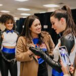 Jeanine Mason Instagram – Had the pleasure of meeting the badass @knickscitydancers this week. Adore them! And absolutely got emotional when @maddieobregon pulled out a photo of baby me signing a shirt for her on the @danceonfox tour. Are you kidding? So proud of you Maddie. Look at you go. 💙

@thegarden @nyknicks