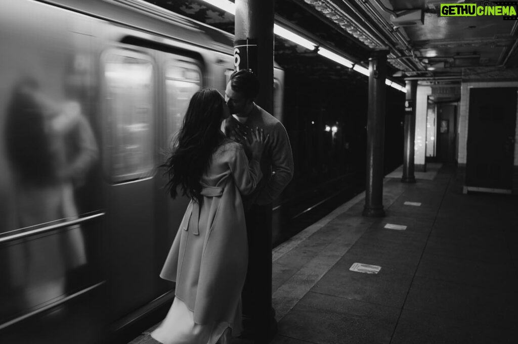 Jeanine Mason Instagram - Always knew I’d find you in New York, fiancé. What a wild thing this love! Photo by the wonderful @mcguiremcmanus.