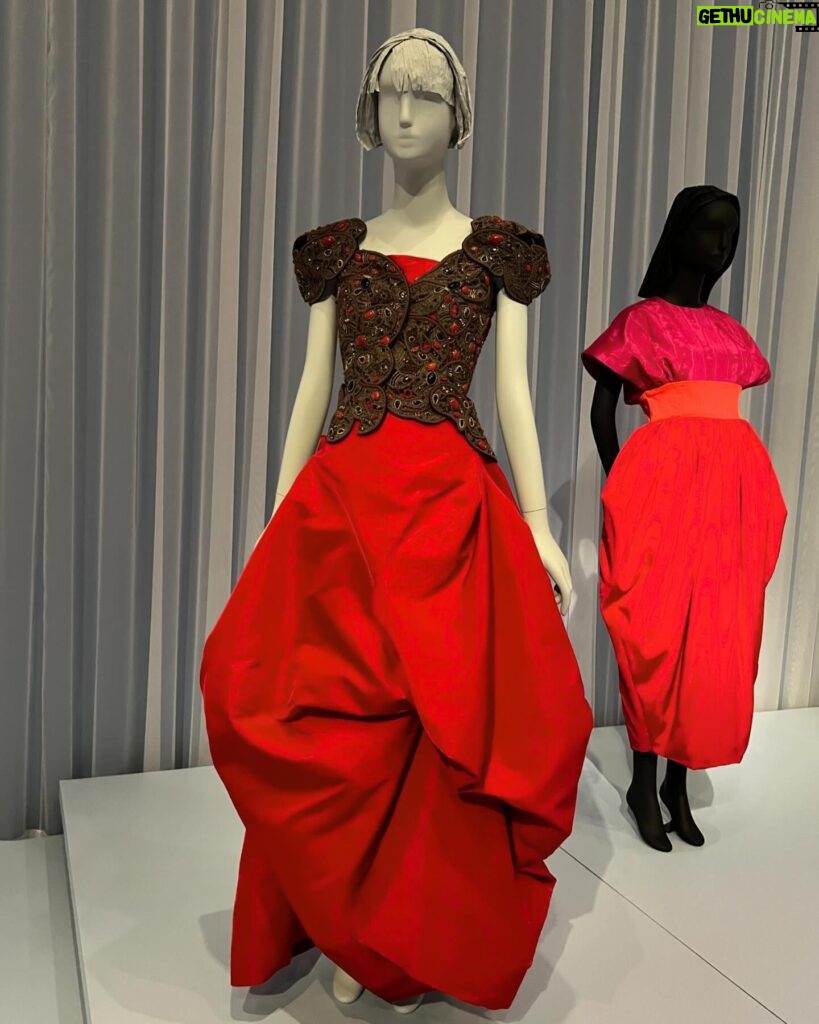 Jen Gunter Instagram - We went to the “Fashioning San Francisco” exhibit at the @deyoungmuseum and here are some of my favorite outfits. The first two images are the Junon dress (Dior), and it is breathtaking. I also loved the red, pirate-esque dress, which I think was Comme des Garçons and the tea length black dress with the stunning pleats (also a Dior). I was left feeling a bit like Mrs. Harris…oh to have a Dior gown. The skills required to produce some (likely all) of these outfits are something to behold. For the purple pleated dress at the end it took 7 yards of fabric to make one yard of pleated fabric! The shoe exhibit was a disappointment. Maybe 9 or 10 pairs of shoes! Sigh.