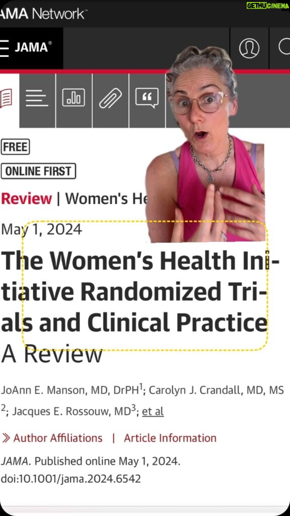 Jen Gunter Instagram - There is a new study in JAMA looking at 20-year data from the WHI. There is a lot to cover, so head to The Vajenda tomorrow for a more thorough take. This study applies to the hormone regimens studied. Meaning Premarin or Premarin plus medroxyprogesterone acetate (Provera). The conclusions are: MHT is appropriate for hot flashes/night sweats The WHI findings do not support the use of either hormone regimen for prevention of heart disease, stroke, or dementia. Both regimens were associated with a reduction in hip fractures, although they did not conclude that the WHI data supported MHT for prevention of any chronic disease. The Premarin only arm was associated with a reduction in breast cancer, for women ages 50-59 that was 5 fewer cases per 10,000 women per year. The Premarin plus medroxyprogesterone acetate arm was associated with an increased risk of breast cancer, even for women ages 50-59. The attributable risk was 6 cases per 10,000 women taking hormones per year in this age group. In some ways, it’s ridiculous to discuss, because Premarin plus medroxyprogsterone is rarely used. However, I do think this study gives us a good idea of what might be the higher end of breast cancer risk with MHT, meaning other therapies are unlikely to be higher. A risk of 6/10,000 is considered rare. We also know the concerns about heart disease risk are not founded. But the data from the WHI don’t support MHT for prevention of heart disease, stroke, or dementia. Many younger doctors might not remember, but before the WHI some people were handing out Premarin like a supplement for protecting the heart, and the study didn’t support that. The risks of breast cancer, while real for combination therapy were overblown because the press loves scaring women. The risk of serious eye problems with Viagra-like drugs is in the same risk range as breast cancer is with Premarin and medroxyprogesterone acetate (3.2-8.5 cases per 10,000 person years), and yet we never heard about that!