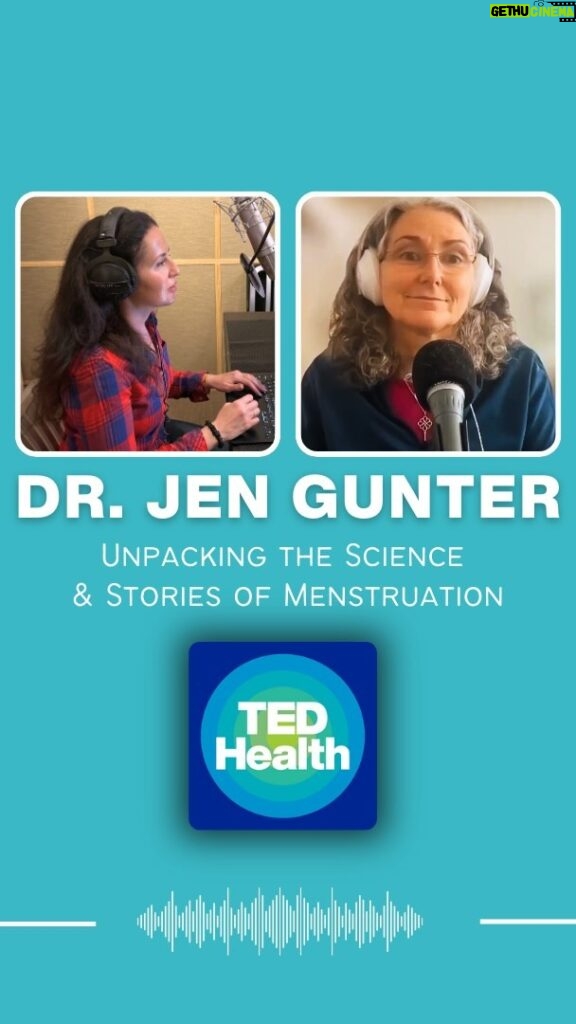 Jen Gunter Instagram - I sat down with the brilliant Dr. Jen Gunter (@drjengunter), OB/GYN and fierce advocate for women’s health, on this must-listen TED Health episode out today! Dive into the truth behind period myths as Dr. Gunter debunks the idea of menstrual syncing, pheromones and more. Don’t miss this conversation and grab your copy of her book, “Blood: The Science, Medicine, and Mythology of Menstruation” to empower yourself with knowledge! Listen to the full @TED Health episode wherever you get your podcasts.