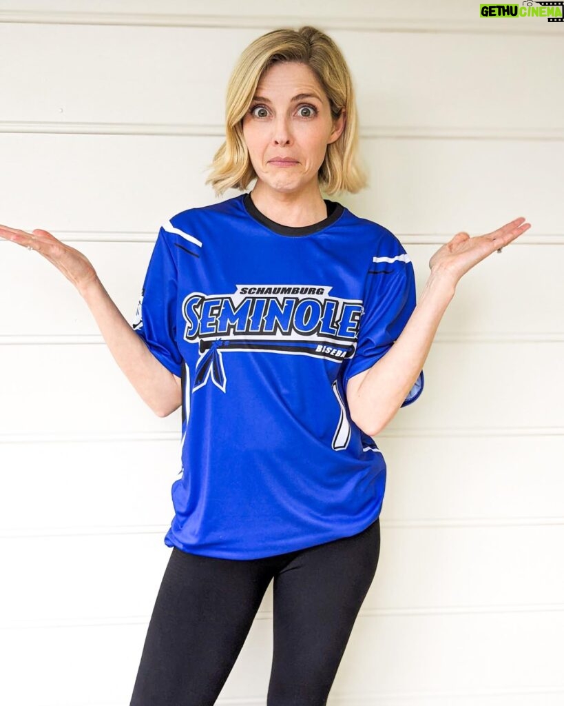 Jen Lilley Instagram - So…I’m throwing out the 1st Pitch at the stadium for the Schaumburg Seminoles National Baseball Program on July 17th at 3:30. I told my buddy Russ Gangler I’m the worlds WORST pitcher, but he kept inviting me so I finally said yes! Come join me for the hilarity and embarrassment this July! Go Seminoles!
