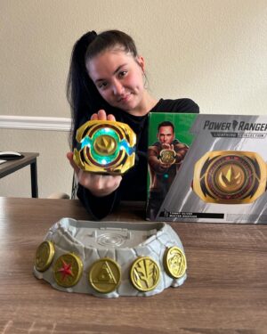 Jenna Frank Instagram - The Tommy Master Morpher has been released . I am so honored to be apart of this . My dad was super excited about this morpher. Thank you hasbro for gifting me this morpher. Being the first one to have this Means so much . I’m hearing that this is now sold out , but please check Hasbro Pulse for further information on item availability, thanks for your support . It’s morphin time ! @hasbropulse #freeproduct #powerrangers