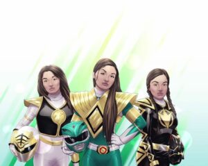 Jenna Frank Instagram - One day late but Happy 30 Years @powerrangers Miss you dad 💚 art work by @nerds_sketchbook