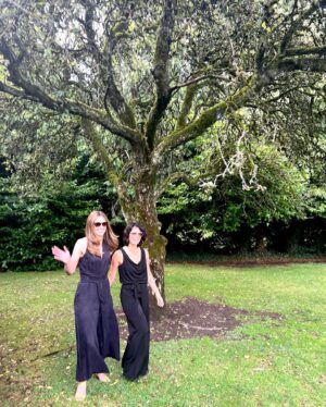 Jenna Laurenzo Instagram - Tried to find the perfect moss covered tree for a date pic 📸@aine_like_onya 
.
.
.
Met this one 11 years ago today. Happy to celebrate the nuptials of @odwyer.eamon @fitzie1012 on this beautiful Irish day ☘️ ❤️
.
.
.
Thanks for making us laugh @bruto_47 @heydr.jude #wedding #datenight #ireland