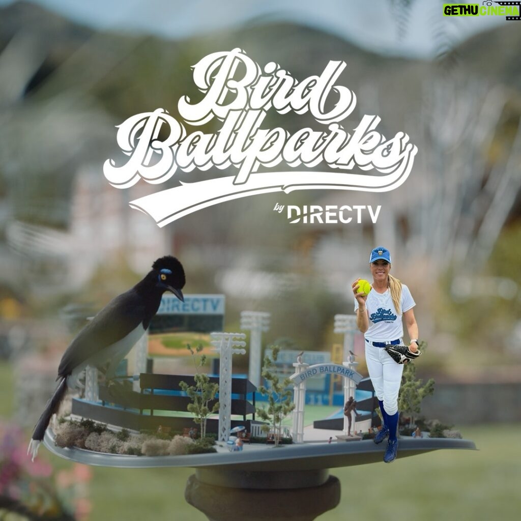 Jennie Finch Instagram - As a finch, I LOVE that Randy Johnson @rj51photos and @DIRECTV created Bird Ballparks, a place for birds to safely stream baseball and softball on DIRECTV. Check out the link in bio for a chance to win your own Bird Ballpark. There’s even Millet Mullets. Yum! #DIRECTVpartner