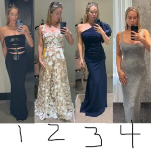 Jennifer Gareis Instagram - What dress should I wear to the Emmy’s? 1,2,3 or 4?
It’s this Friday so I really need help deciding! Thanks! 
@daytimeemmys #supportingactress #nomination @boldandbeautifulcbs @cbstv
