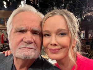 Jennifer Gareis Instagram - Let’s all give a warm welcome to @lisayamada… so beautiful inside & out! We all LOVE her but do we TRUST her character? Hmmm??? 
@jmhoffman 
@johntmccook 
@boldandbeautifulcbs 
#behindthescenes🎬 
#boldandbeautifulcbs 
#cbsdaytime