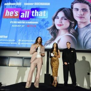Jennifer Gibgot Instagram - About last night…He’s All That Premiere❤️ Thank you @netflix for a truly magical night!