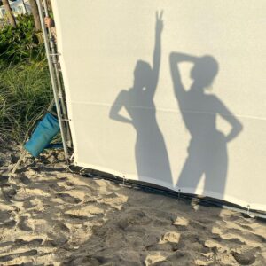 Jennifer Kaytin Robinson Instagram - a summer full of laughing, crying, screaming, hugging, crying again, laughing some more, flooded sets, lightning strikes, epic costumes, gorgeous production design, snatched hmu, cranes, another lightning strike, rain, HEAT, the best times, the worst times, and most importantly- a cast and crew so special i can’t believe i was lucky enough to work with them all. to everyone who worked on this film- thank you! and to everyone who is gonna get to watch this batshit masterpiece when it drops on @netflix - you’re fucking welcome. that’s a wrap, baby. we did revenge.